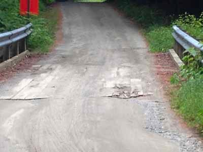 Creamery Bridge deck surface before replacement