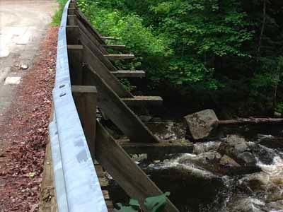 Creamery Bridge timber substructure over stream