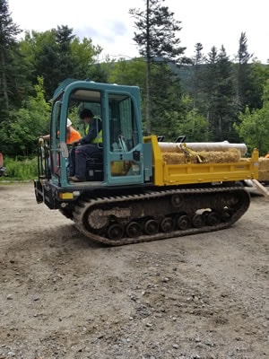 Tuckermans Trails - tracked carrier vehicle at construction site