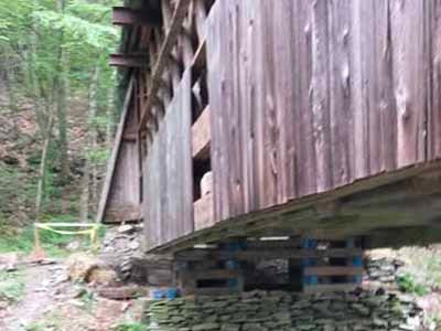 Ashokan bridge exterior base and stone abutment